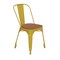 Flash Furniture Yellow Metal Stack Chair with Teak Poly Resin Seat CH-31230-YL-PL1T-GG - alternate 2